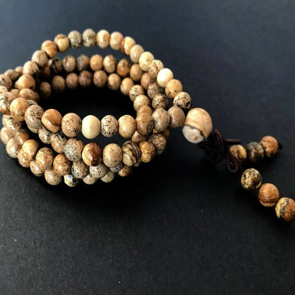 Picture jasper gemstone Mala necklace/bracelet - Picture 2 of 3
